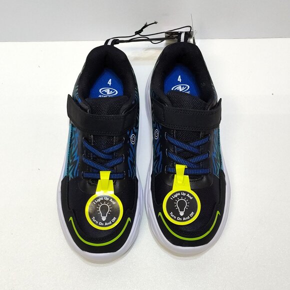 Athletic Works Light-Up Sneaker Boy 4 Bungee Laces Hook Loop Strap On/Off Switch - Picture 4 of 15